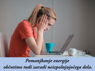 pomanjkanje energije neizpolnjujoče delo